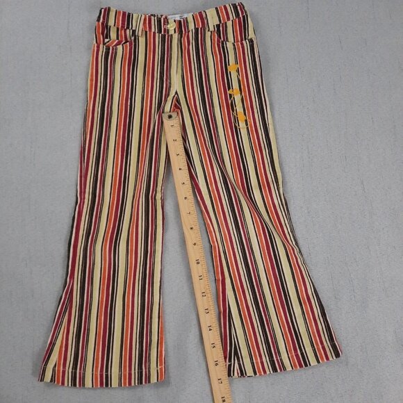 Deux par Deux Girls Outfit 5 Orange Pink Top Velour Stripe Pants Y2K 2000s Retro - Picture 15 of 16